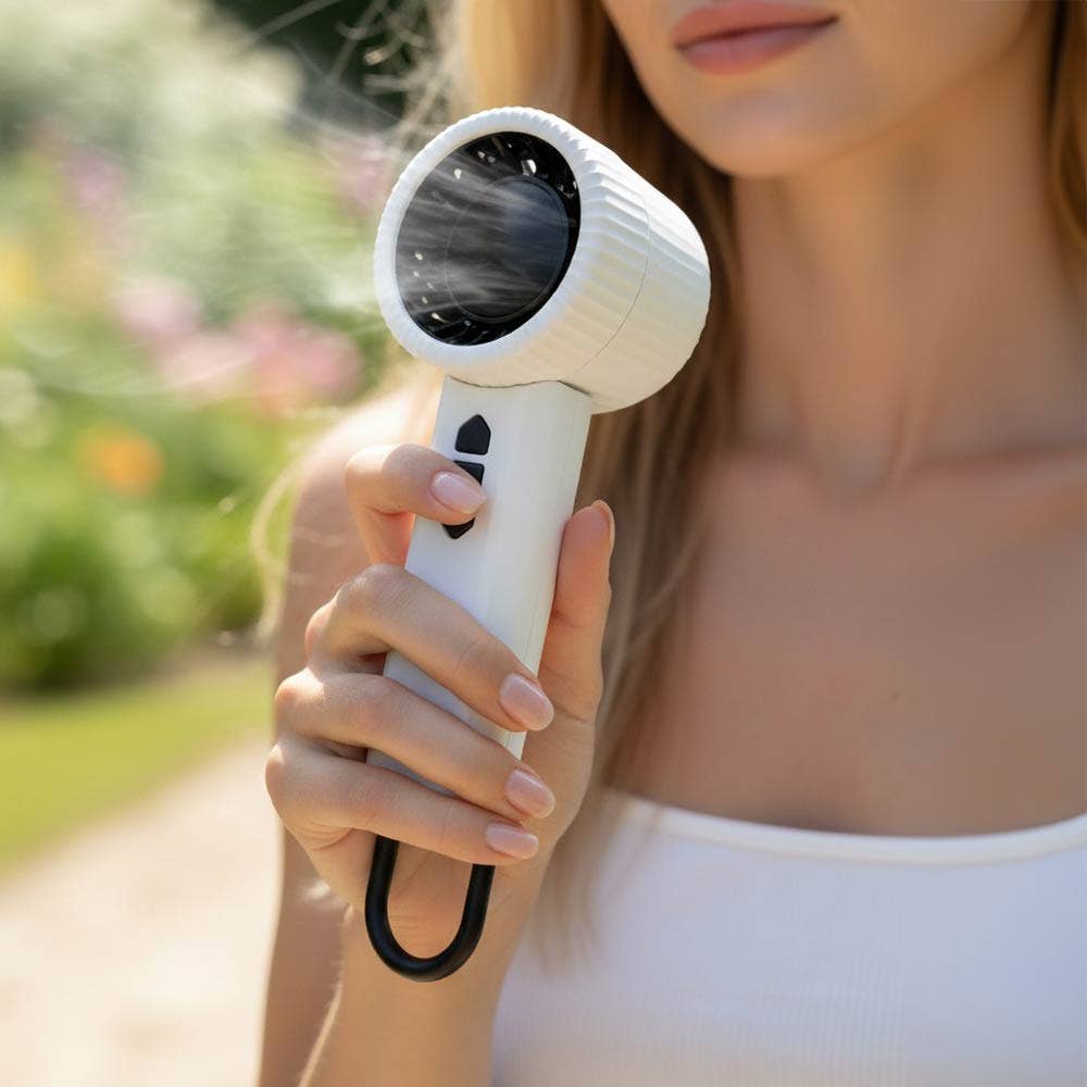 Adjustable Handheld Mini Fan: White