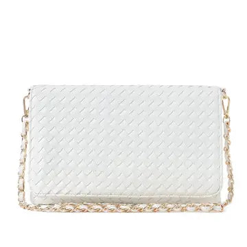 Woven Vegan Leather Cloud Crossbody