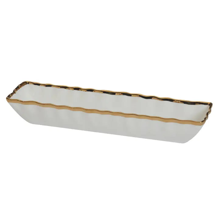 Plateau profond Pampa Bay blanc et or