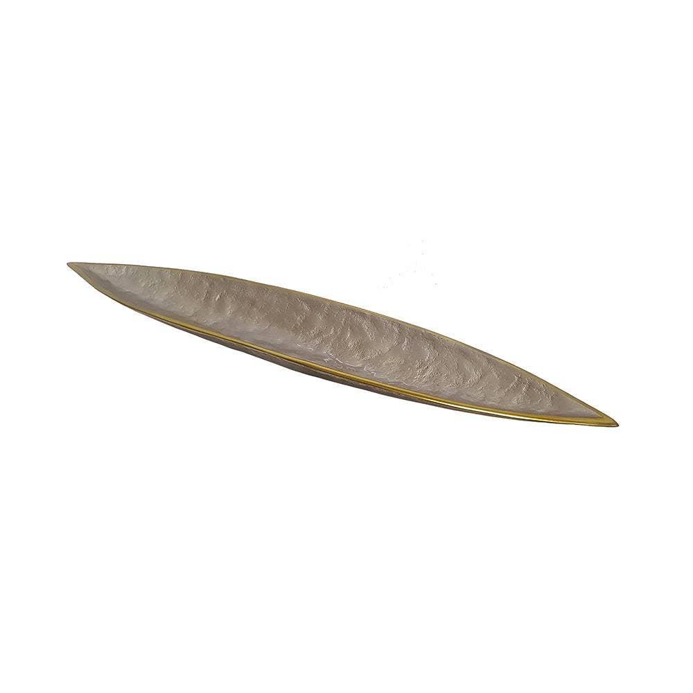 Decorative Boat Long Tray - Champagne/Gold