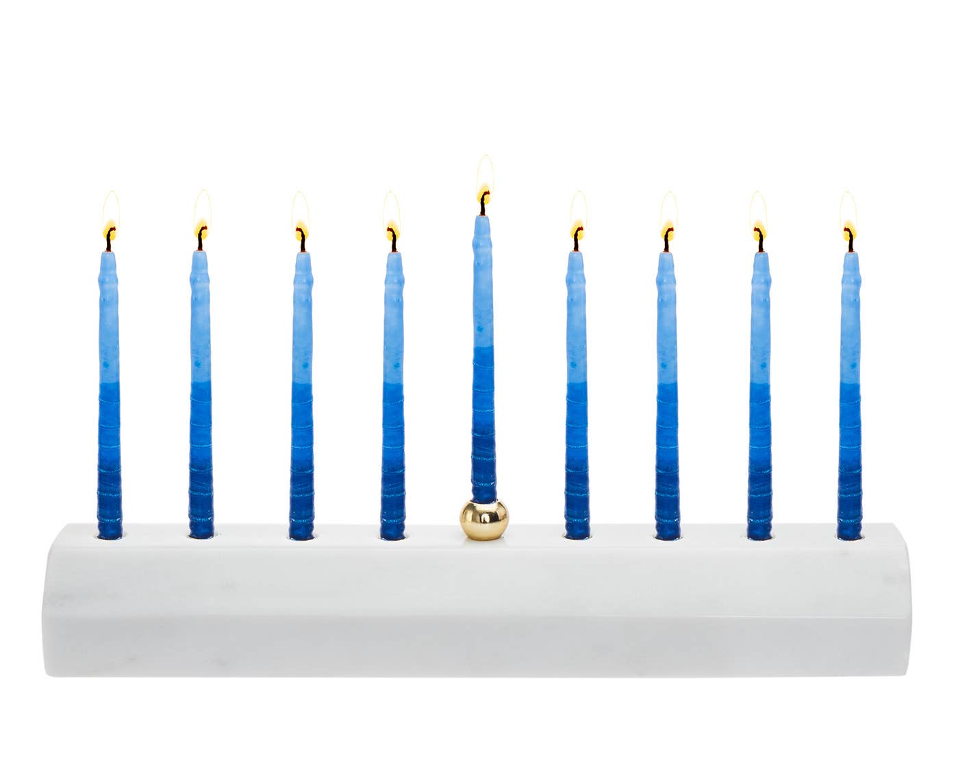 Faceted Marble Menorah