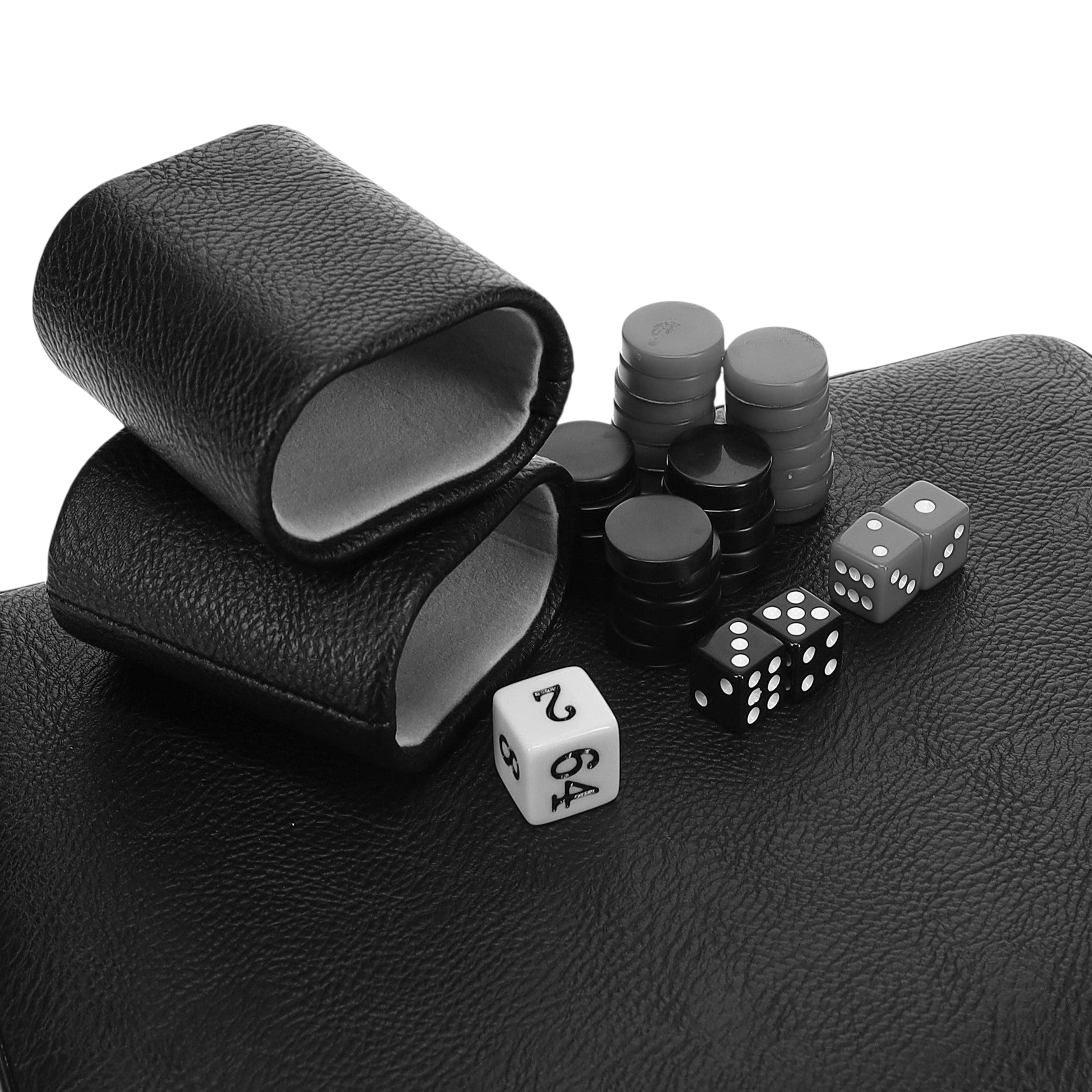 Magnetic Leatherette Backgammon Set
