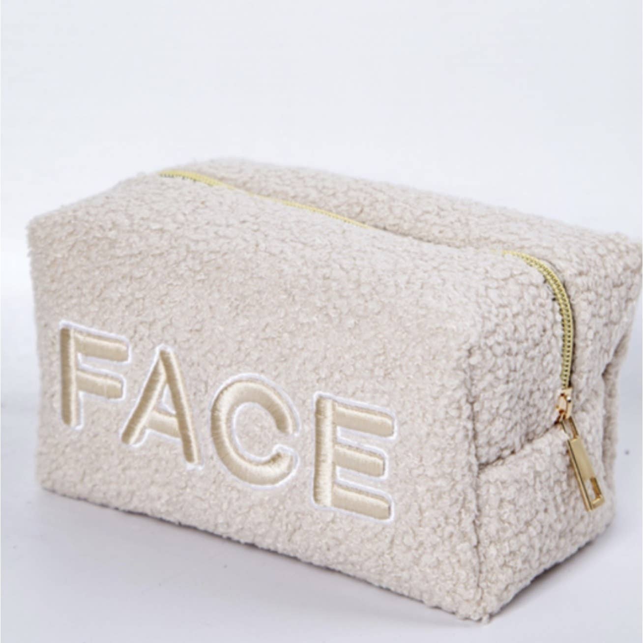 Teddy Cosmetic Bag - face | Cute Plush Storage Pouch
