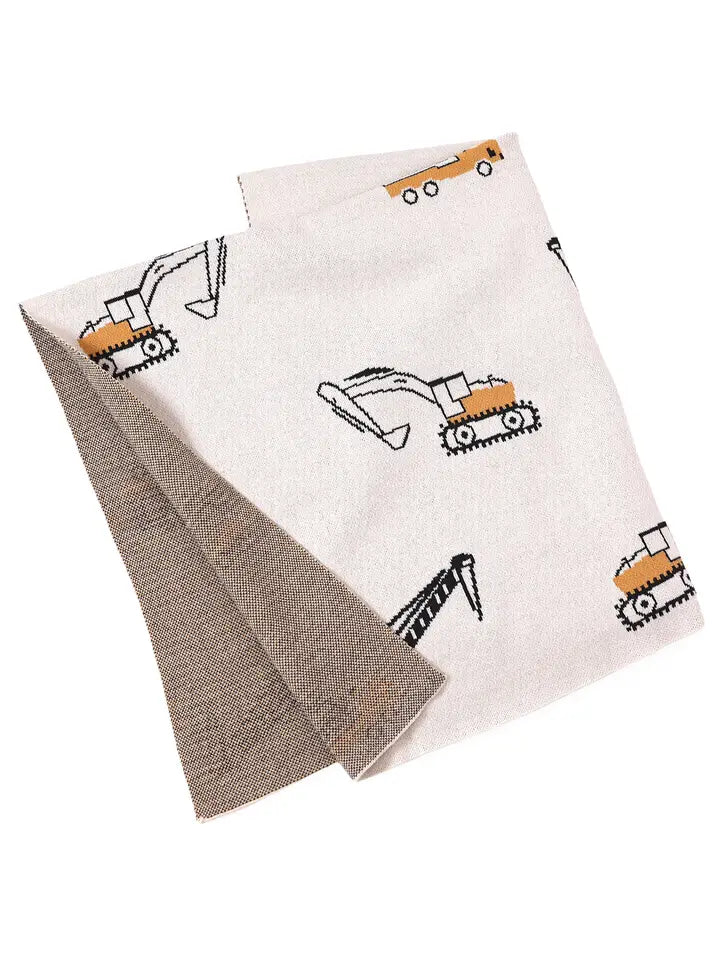 Personalized Trucks - Organic Cotton Baby Blanket