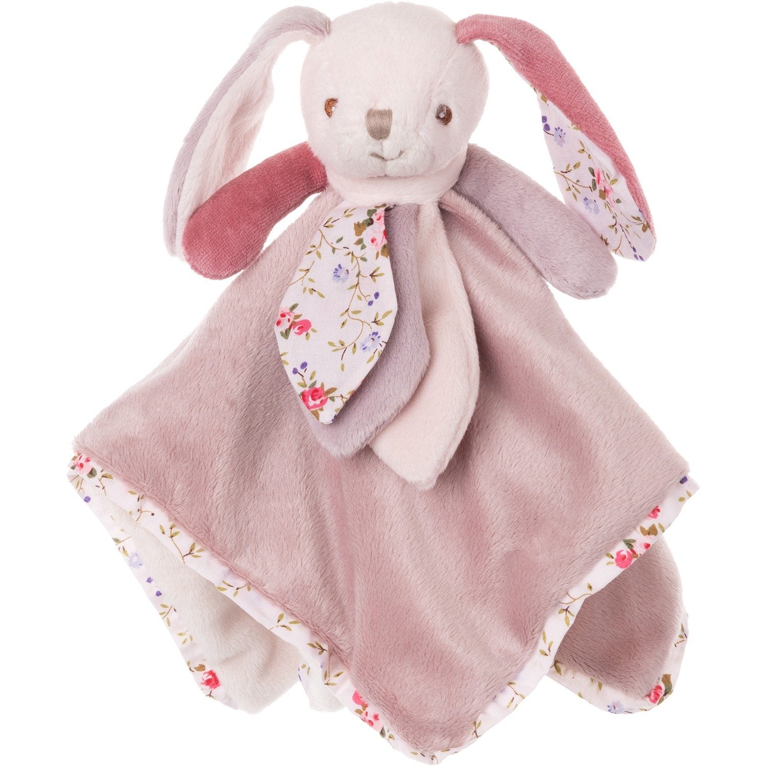 Pink floral bunny lovey