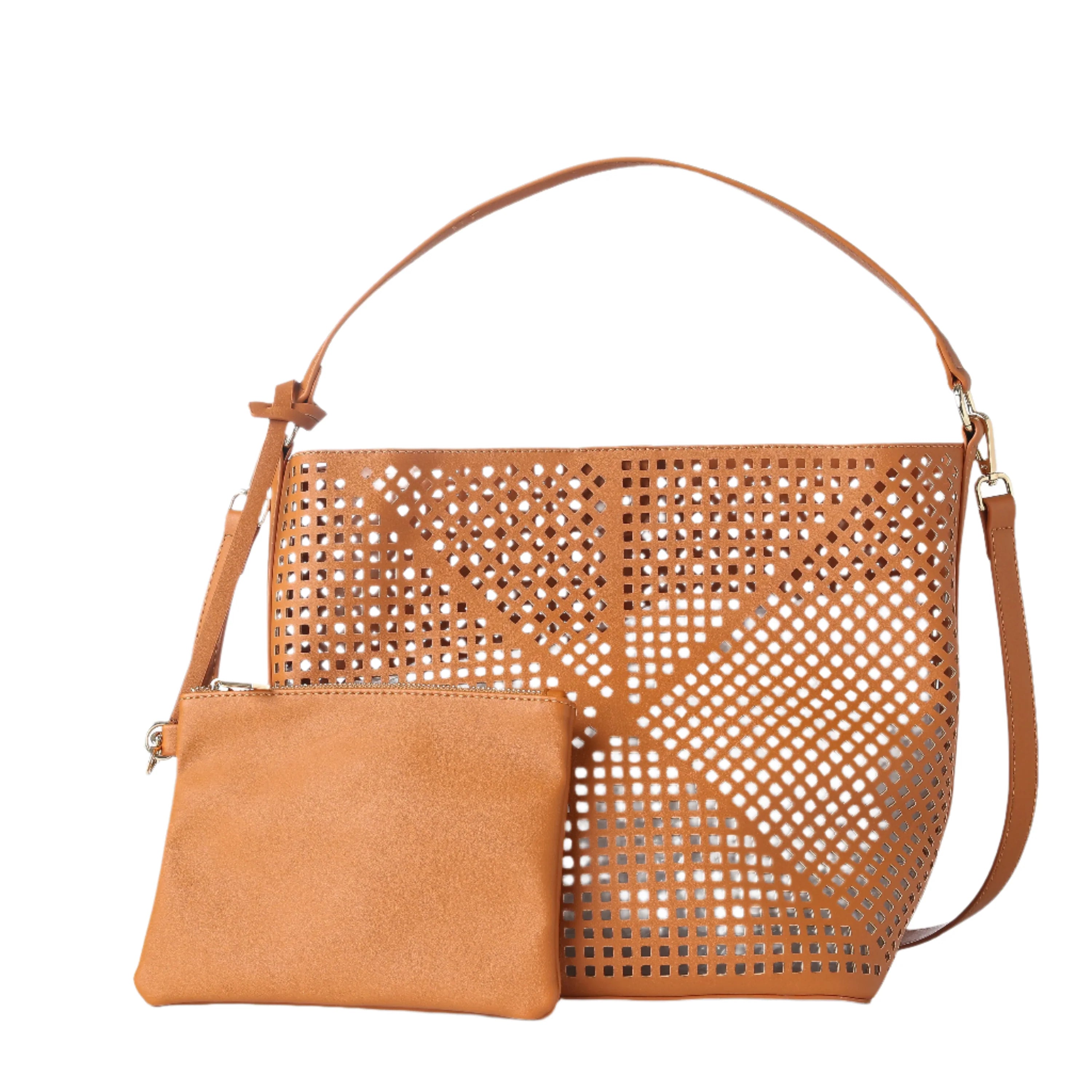 Vegan leather Laser cut bag