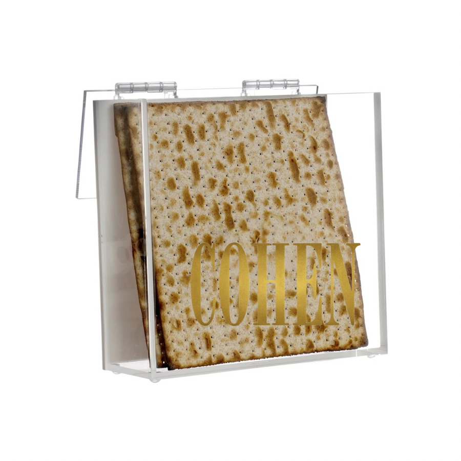 Boîte à matza en acrylique - Argent