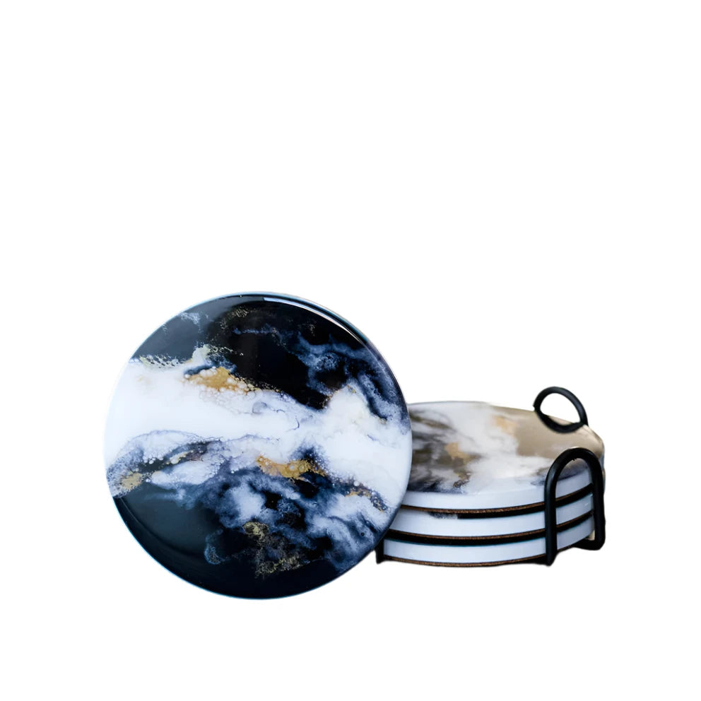 Sous-verres en résine céramique Onyx