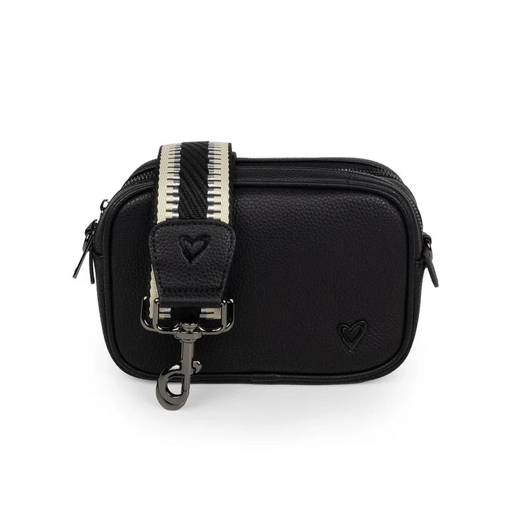 Durham Vegan Leather Crossbody - Black
