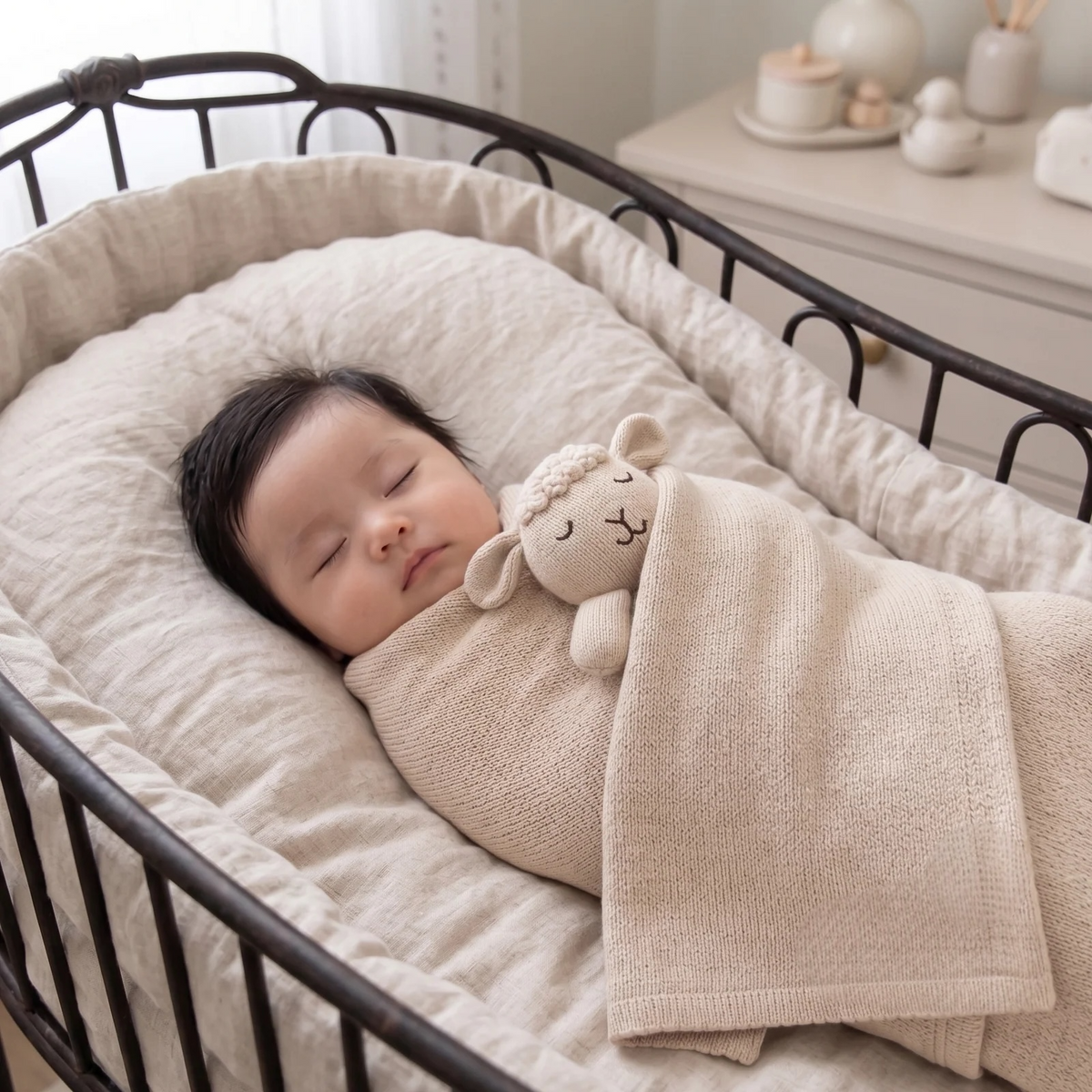 Blanket Lovey - oatmeal Sheep
