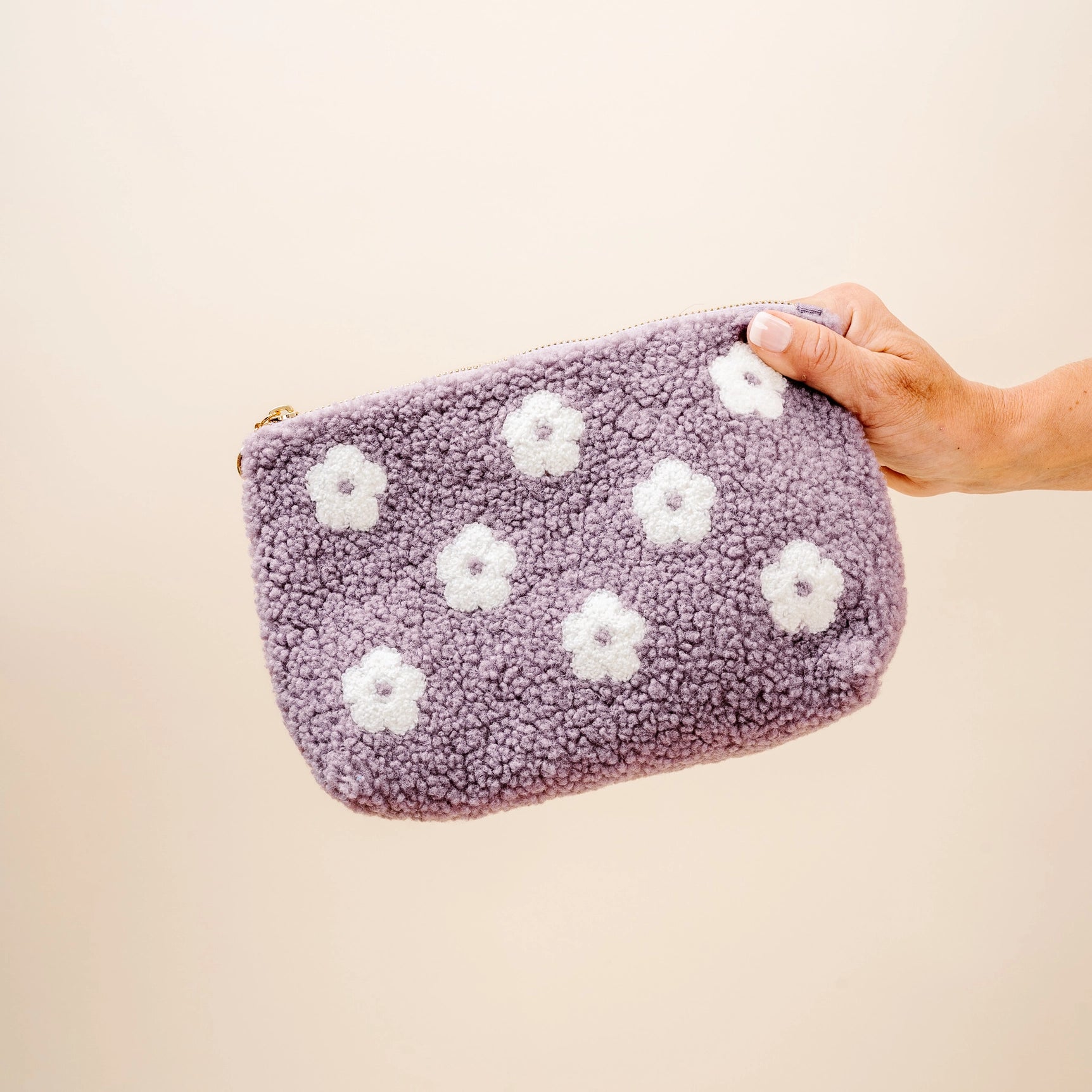 Pochette Teddy - Fleur violette