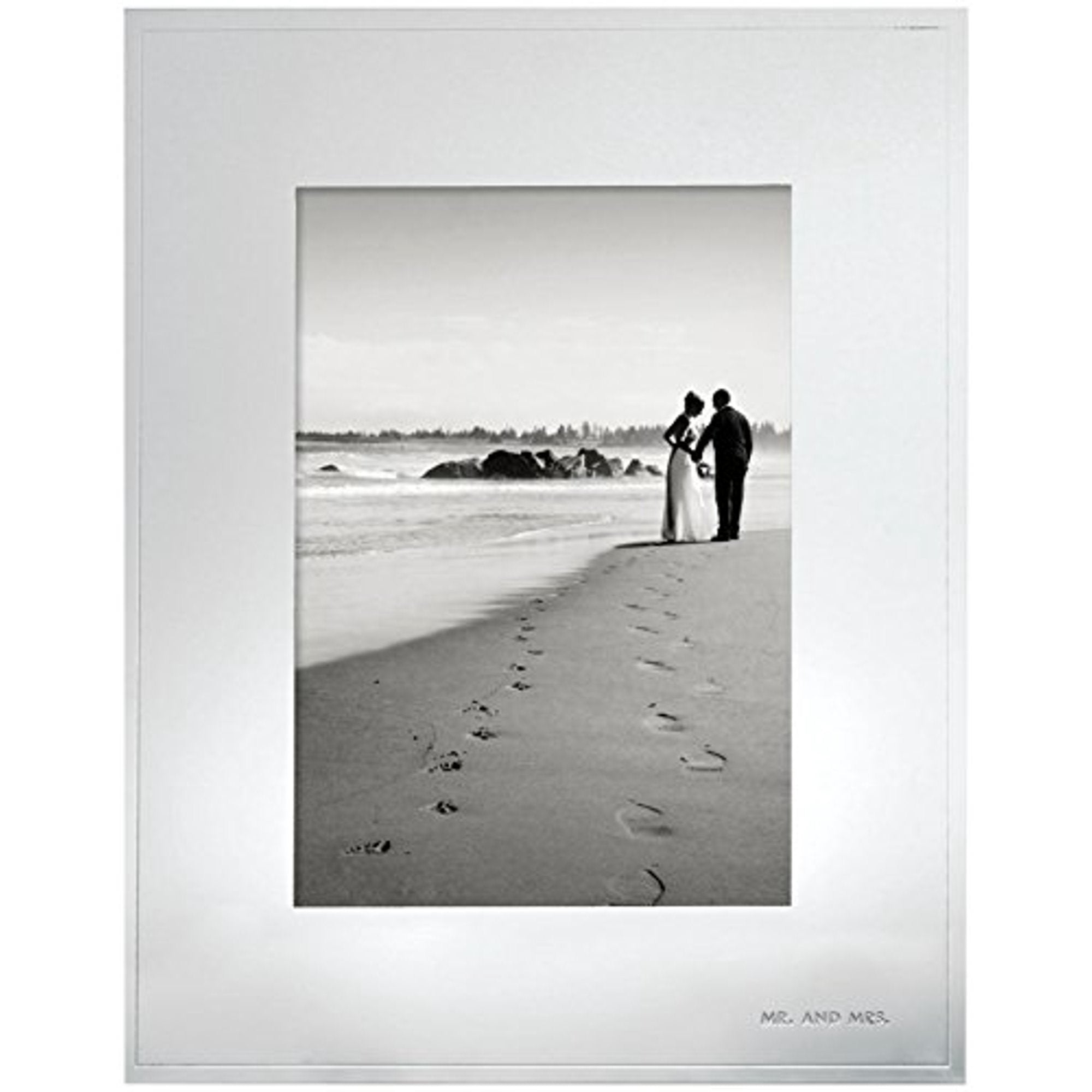 Cadre Kate Spade Darling Point Mr & Mrs 5" x 7" - Argent