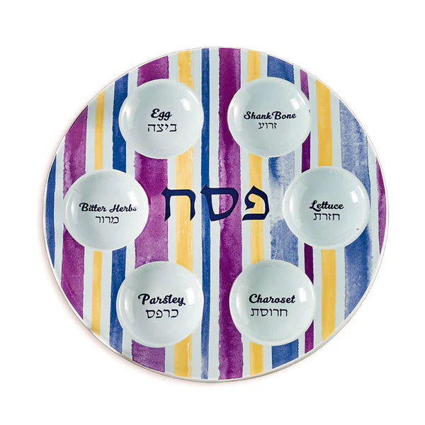 Joseph’s coat ceramic Seder plate