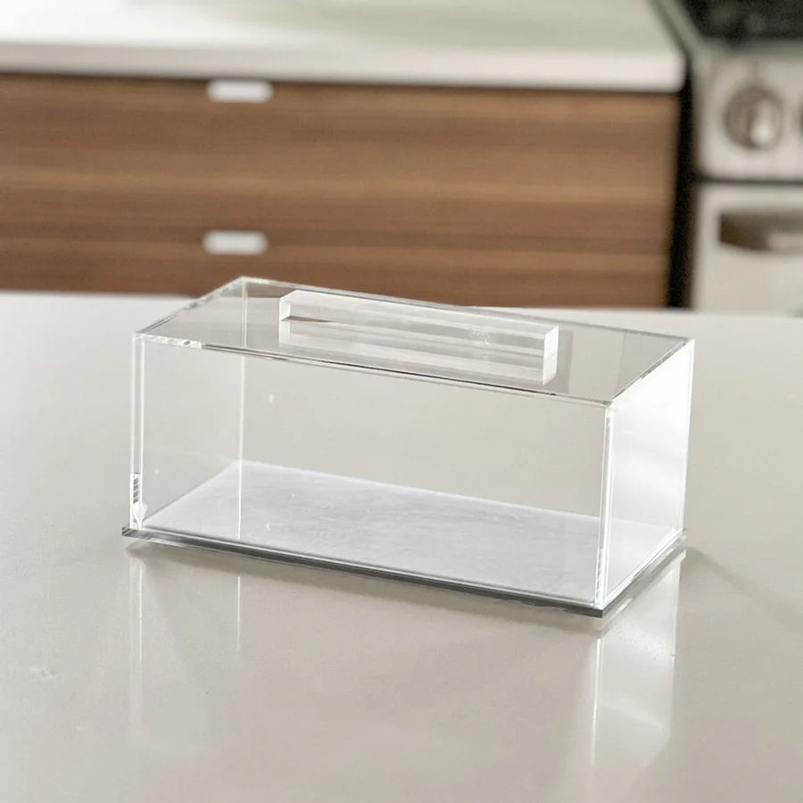 Lucite Tray with white pearl base - Medium