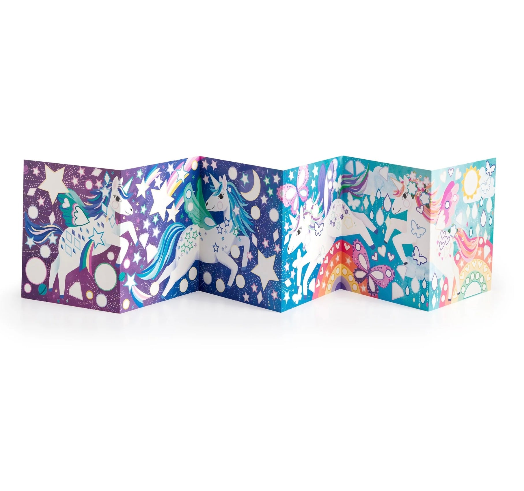 Kit d'activités avec affiches scintillantes et autocollants magiques de licorne