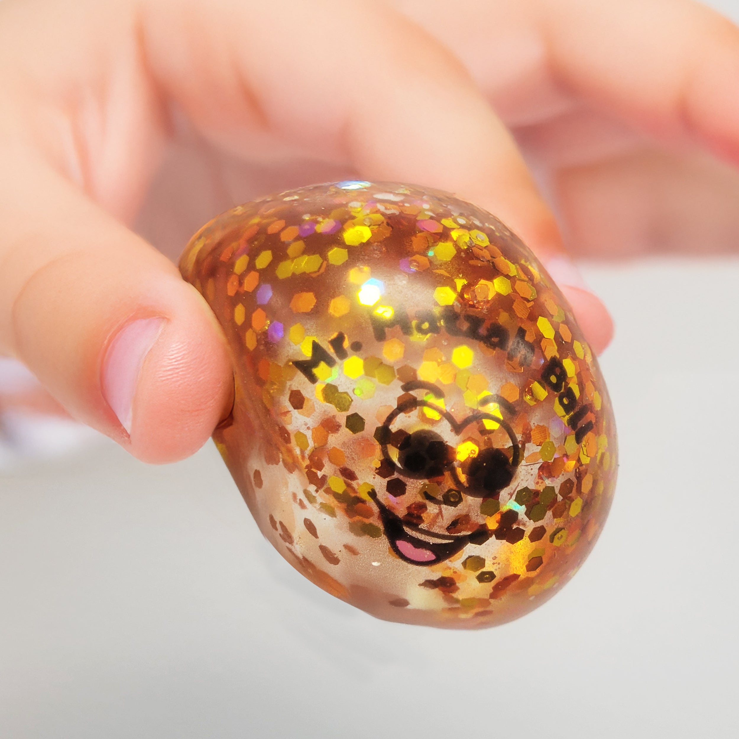 Squish Matzah Ball Filled With Metallic Glitter