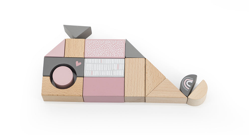 Wooden blocks - pink