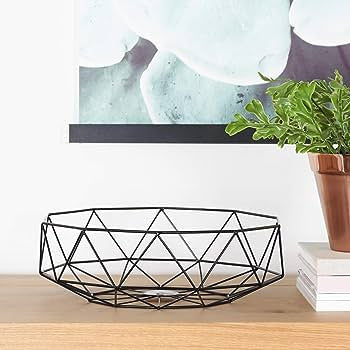 Bol à fruits avec décor en diamant - Noir