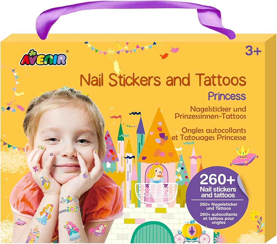 Nail stickers and tattoos - princess