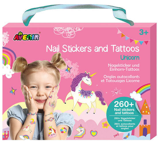 Nail stickers and tattoos - unicorn