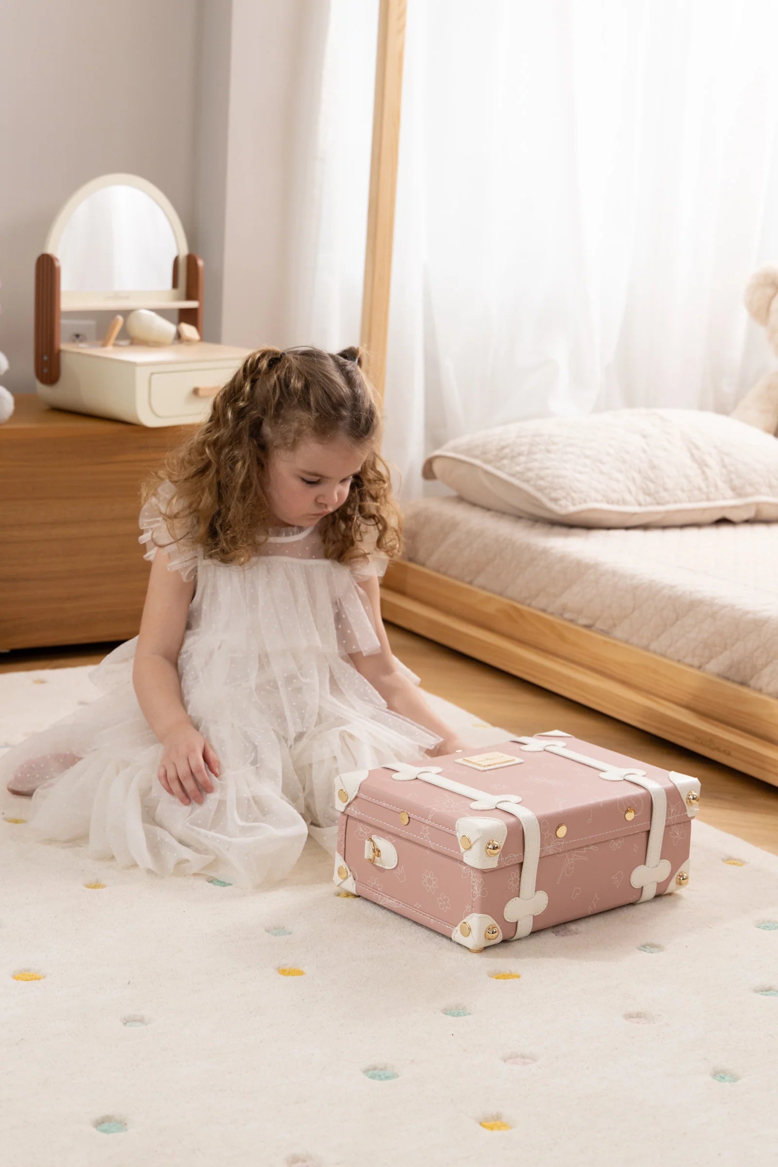 Vegan Leather Play Suitcase - Ballerina