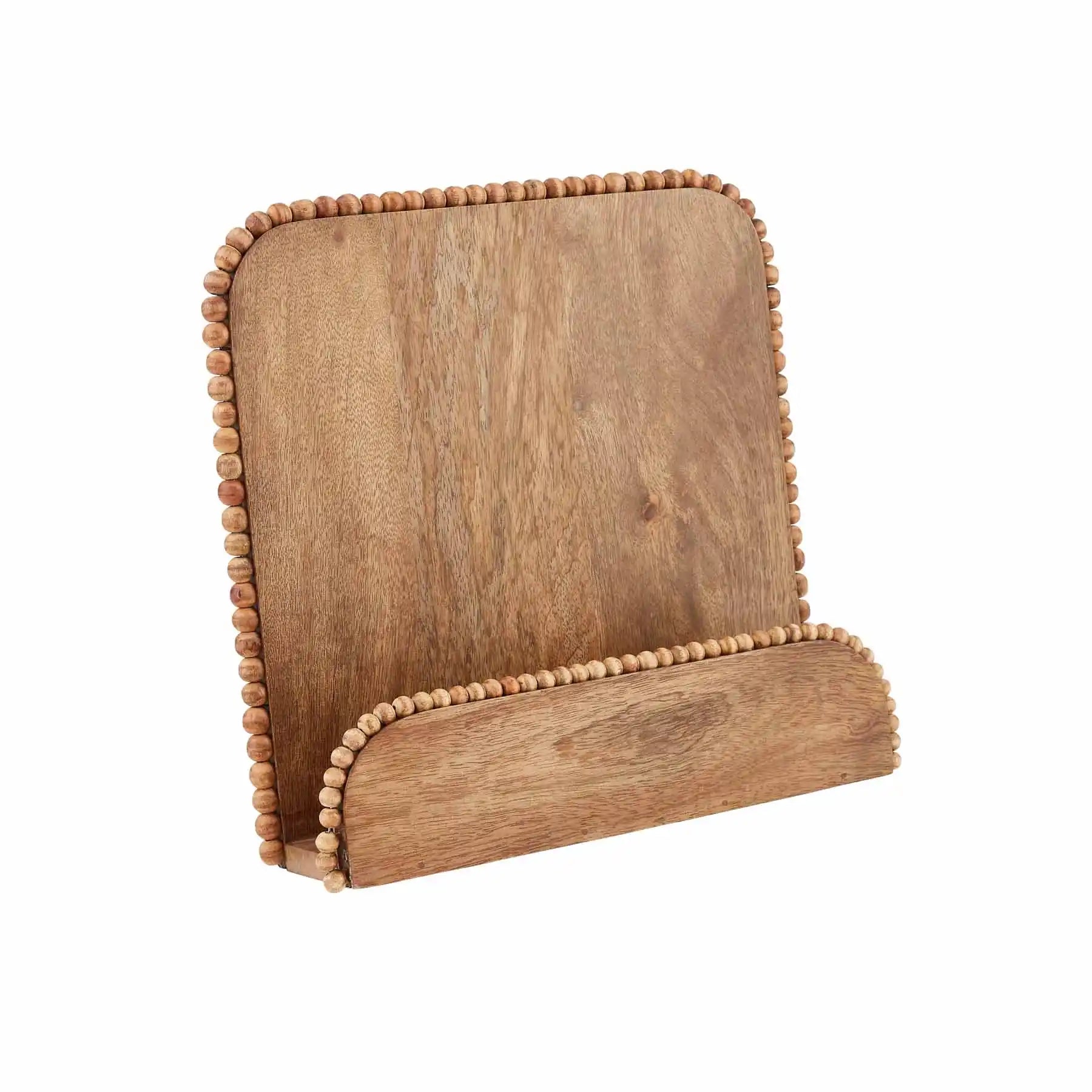 Porte-livre de cuisine en bois perlé Mudpie