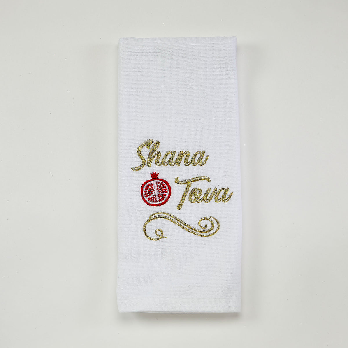 Embroidered Shana tova hand towel
