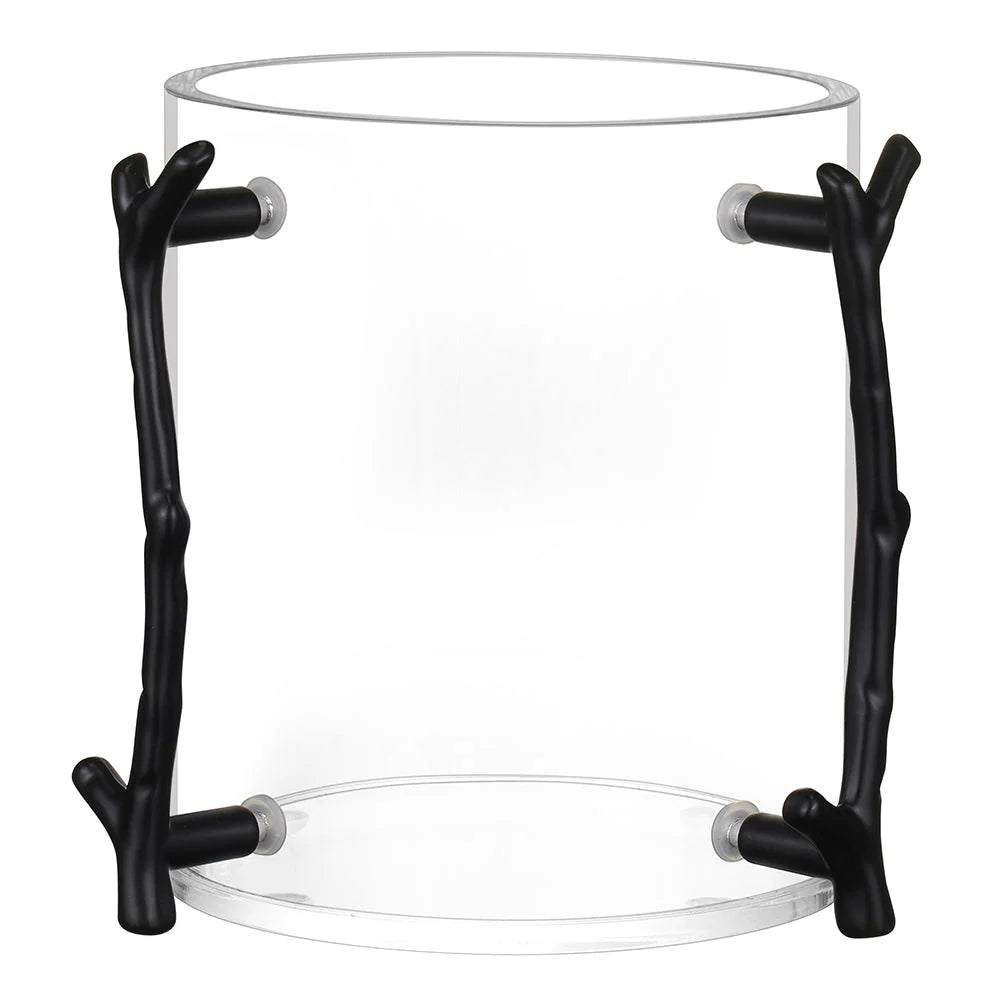 Tasse en Lucite avec anse en forme de branche dorée