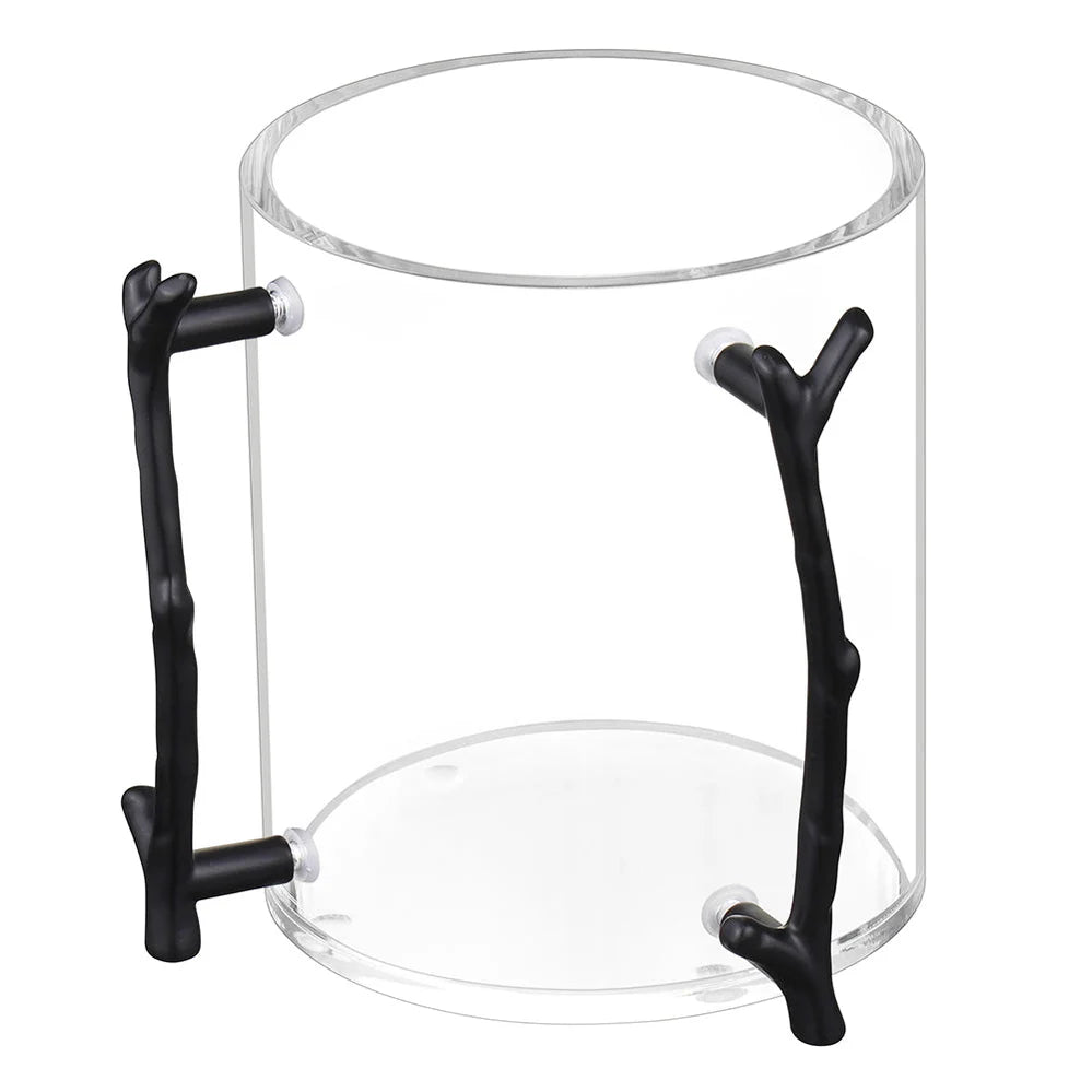 Tasse en Lucite avec anse en forme de branche dorée