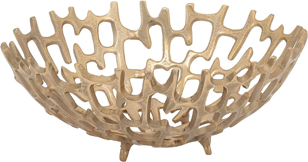 Aluminum Decorative Bowl - Gold
