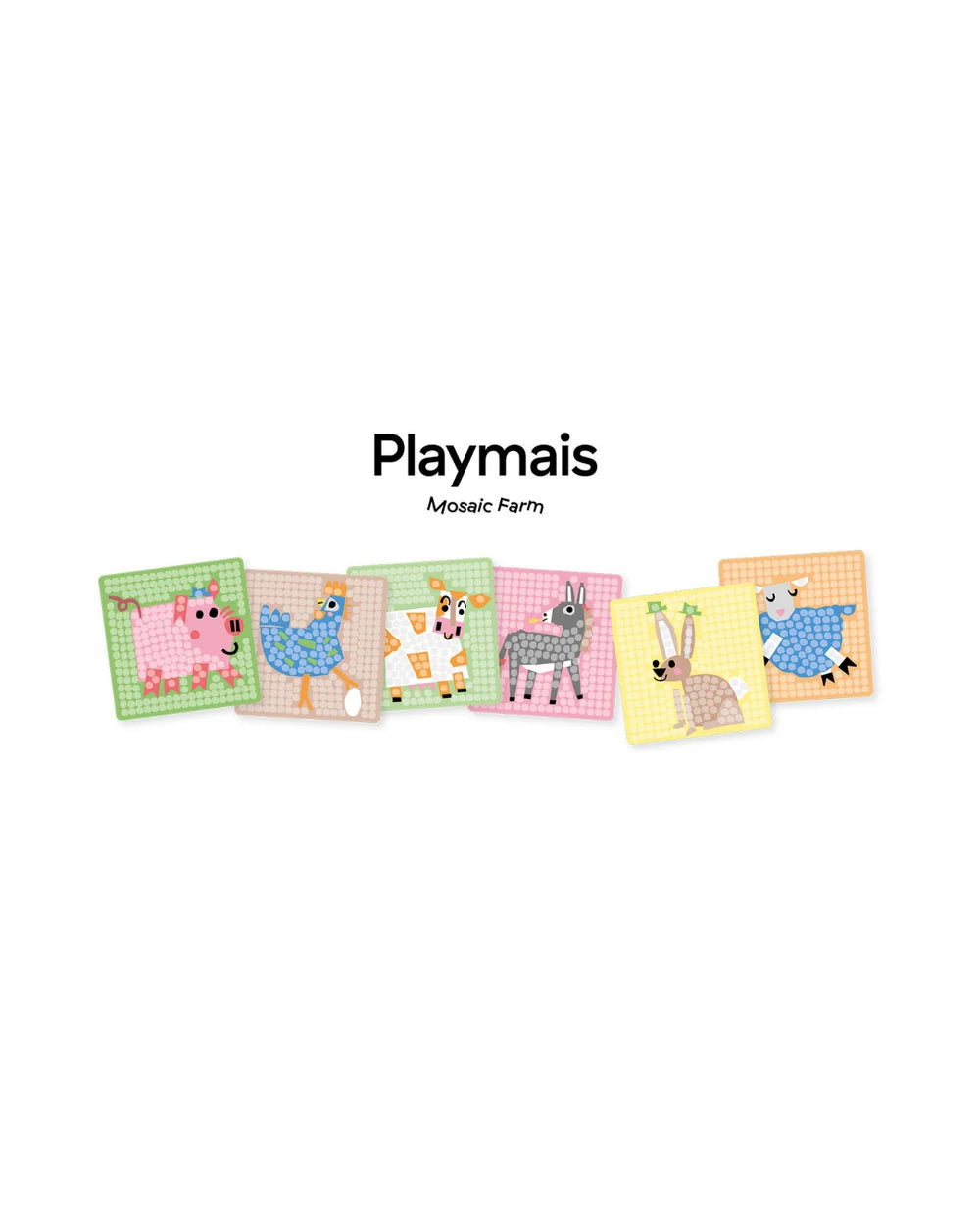 Playmais mosaic farm crafting set