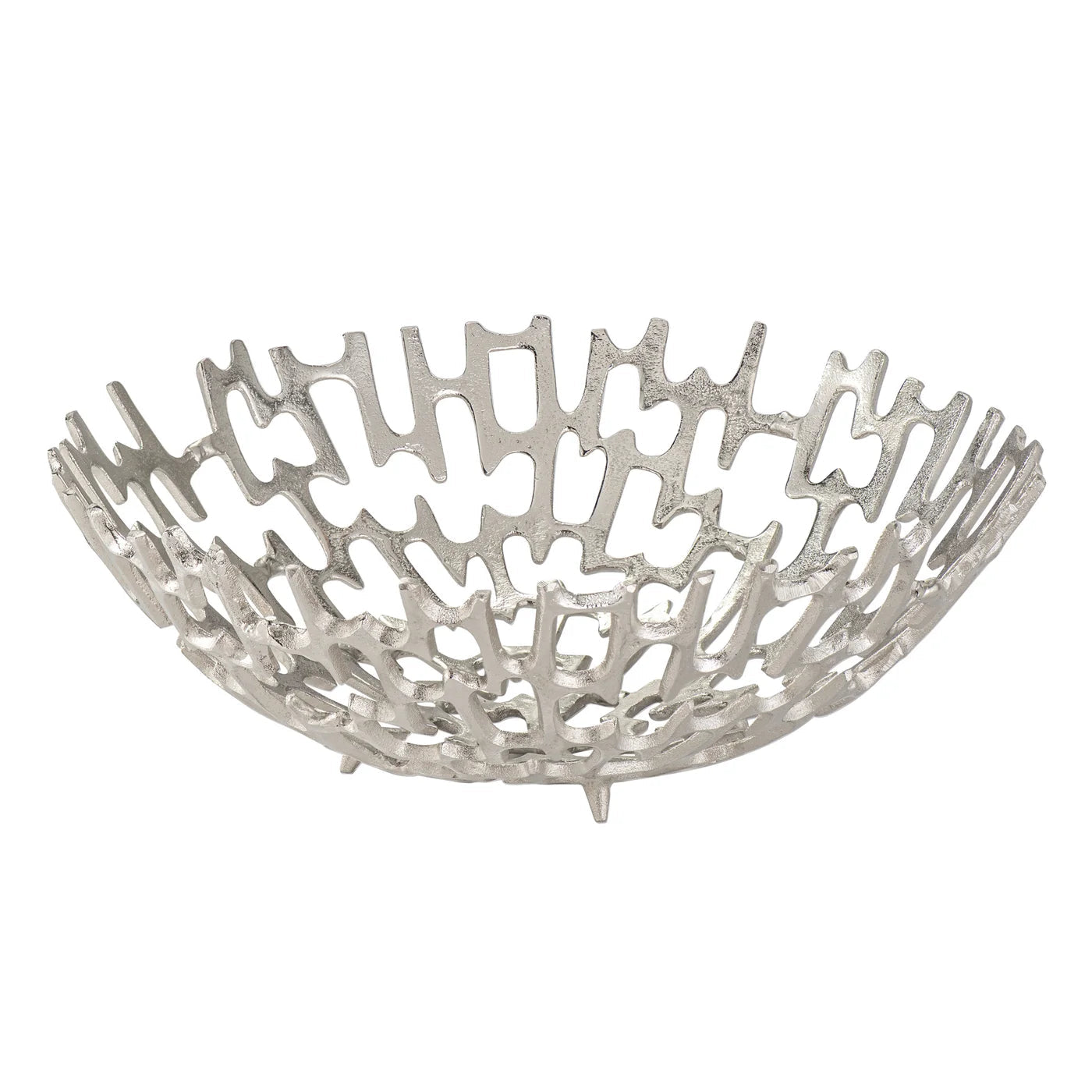 Aluminum Decorative Bowl - Nickel
