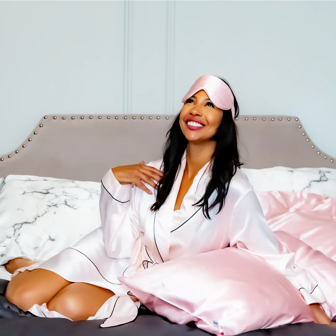 Taie d'oreiller en soie brillante - King - Blanc