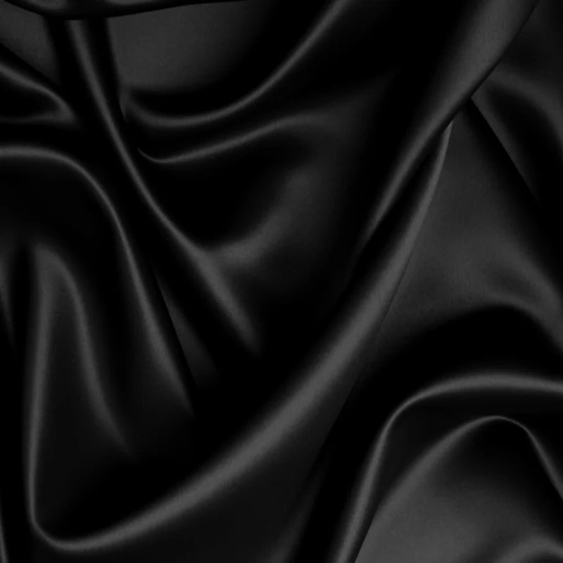 Lustrous Silk Pillowcase - Queen - Black