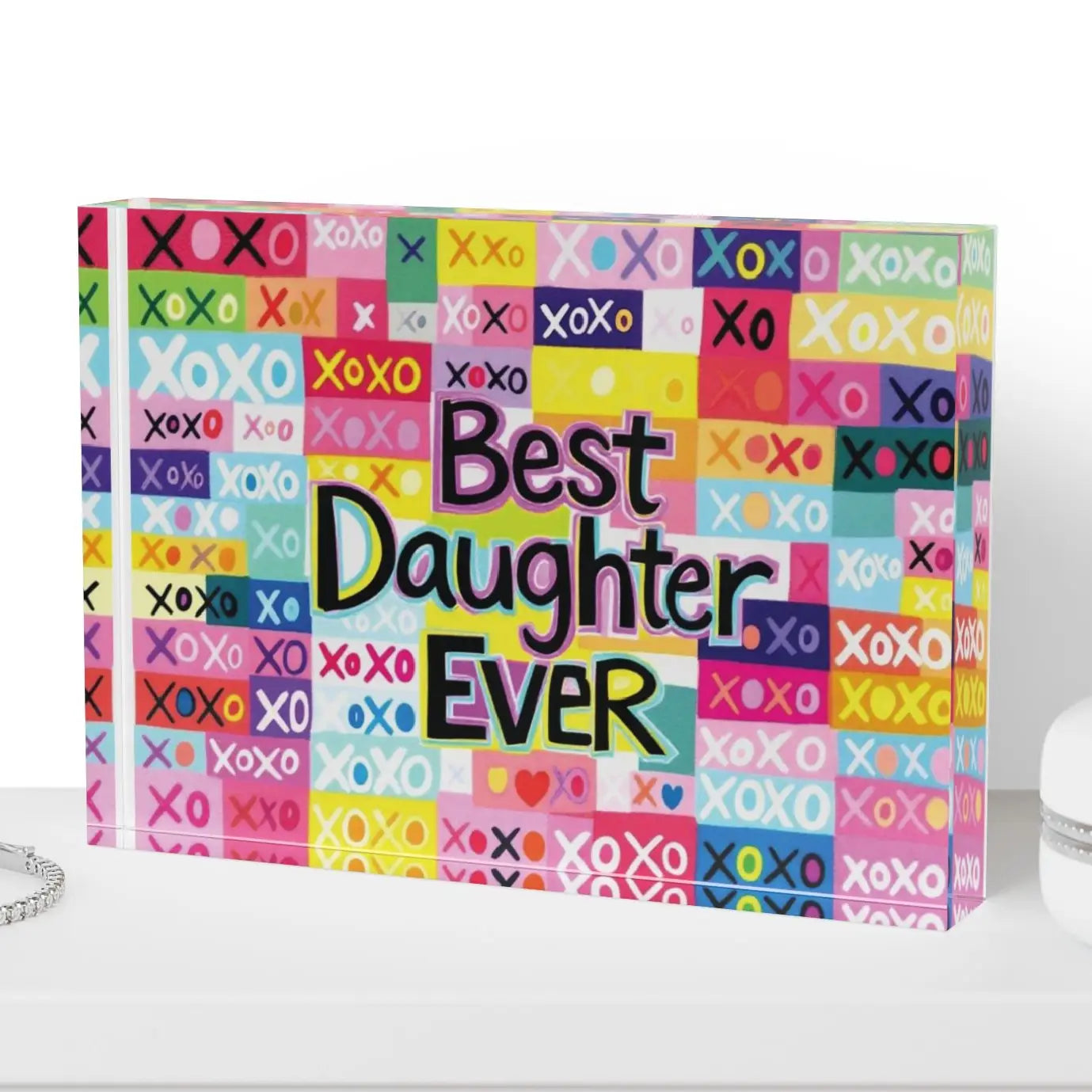 Best Daughter Ever crystal Block Decor