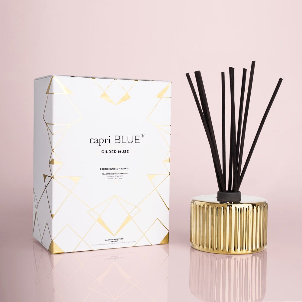 Capri Blue - Exotic Blossom & Basil Gilded Reed Diffuser