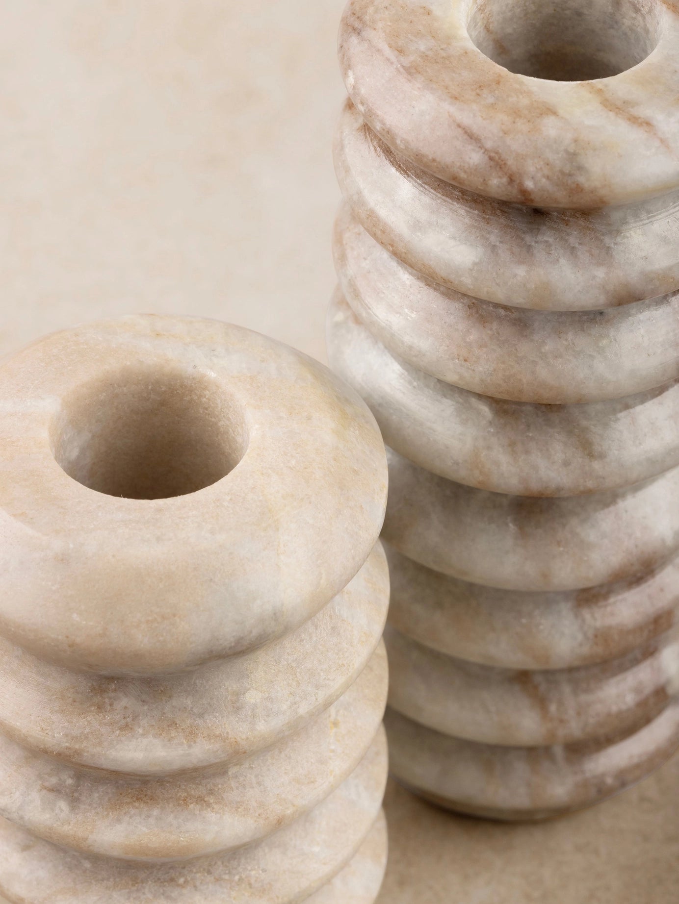 Marble Candle holders, set of 2