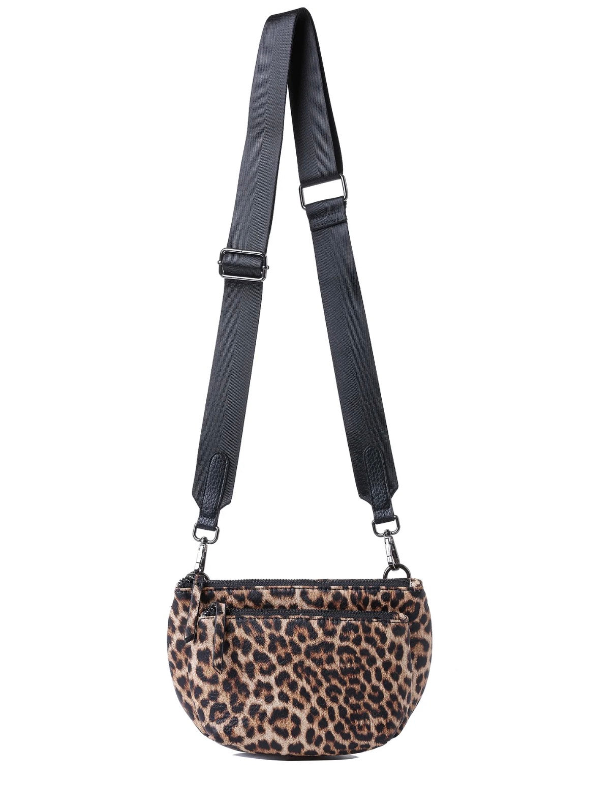 Cheetah vegan leather crossbody