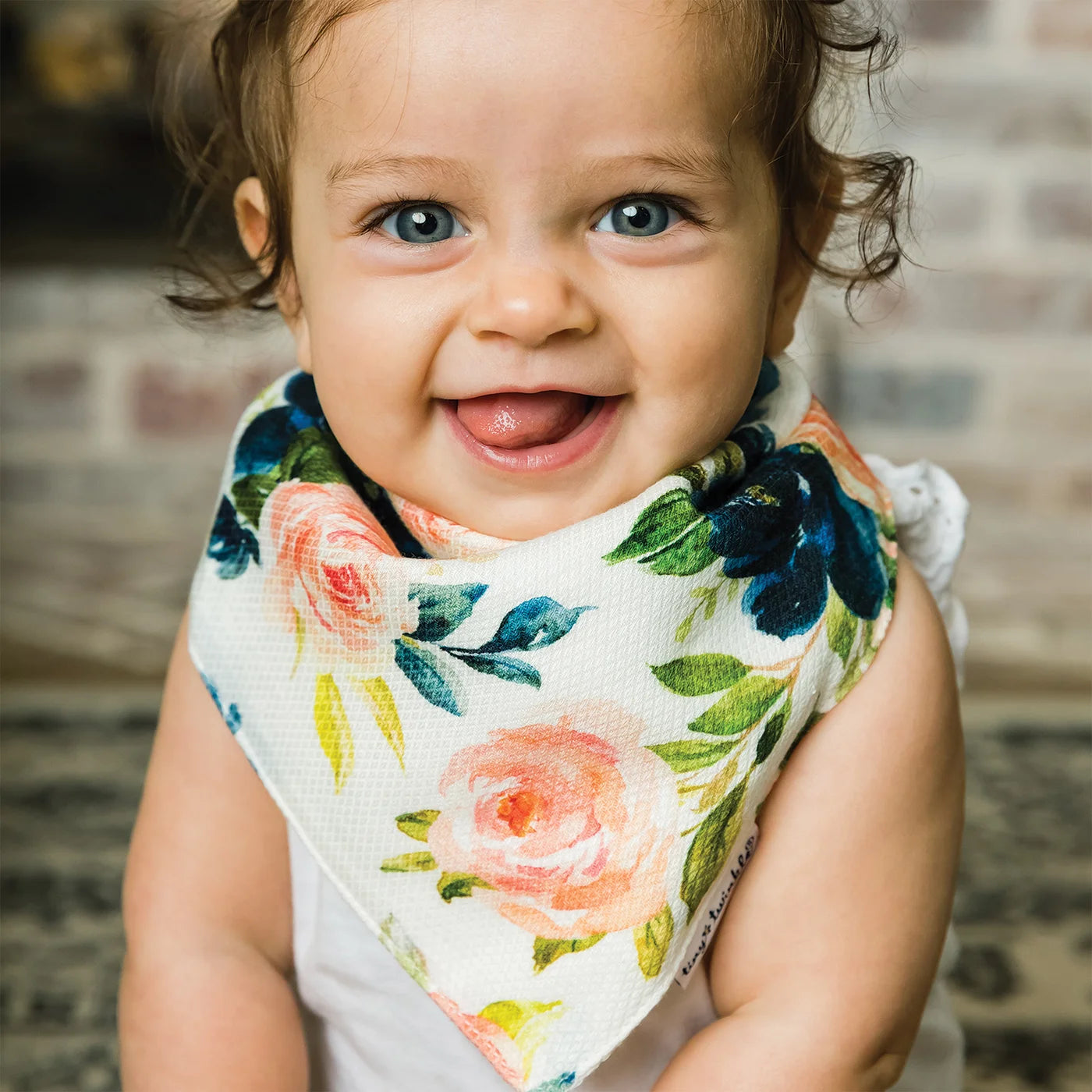 Lot de 2 bavoirs bandanas - Blush