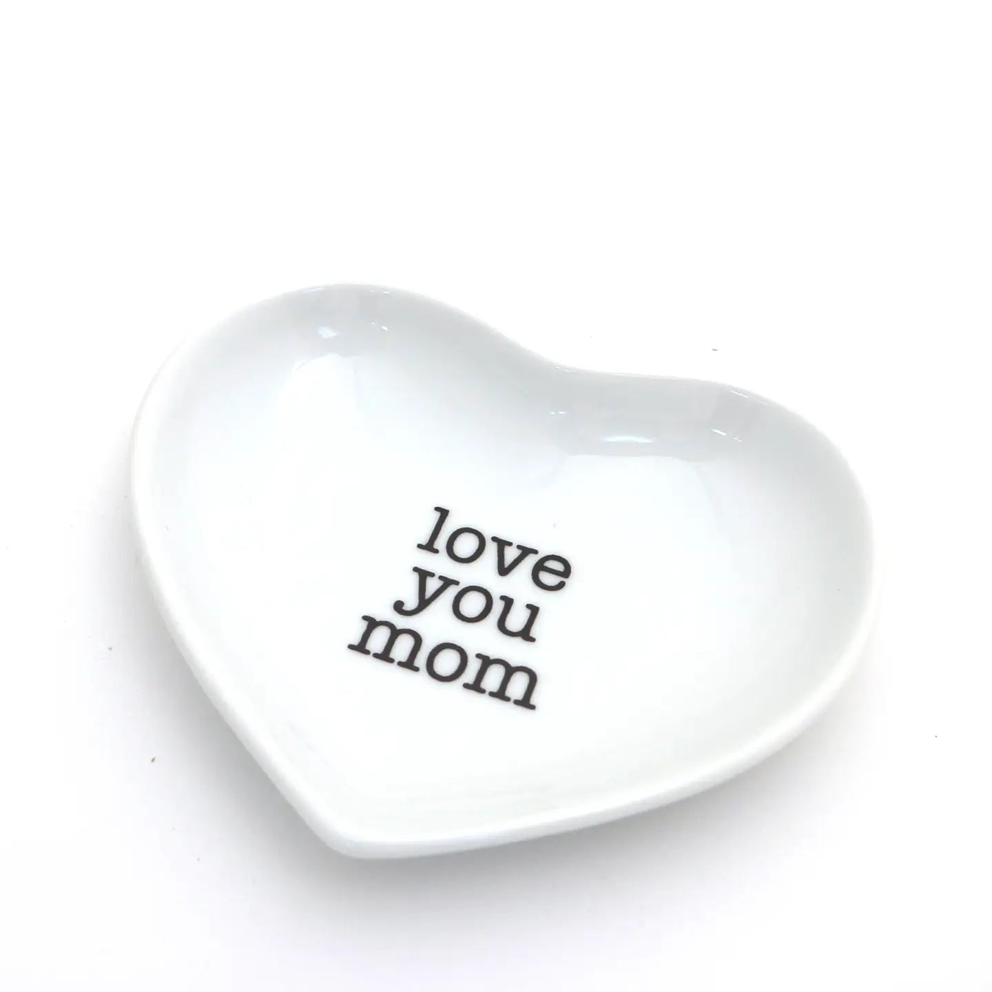 Love you mom heart Ring Holder Dish