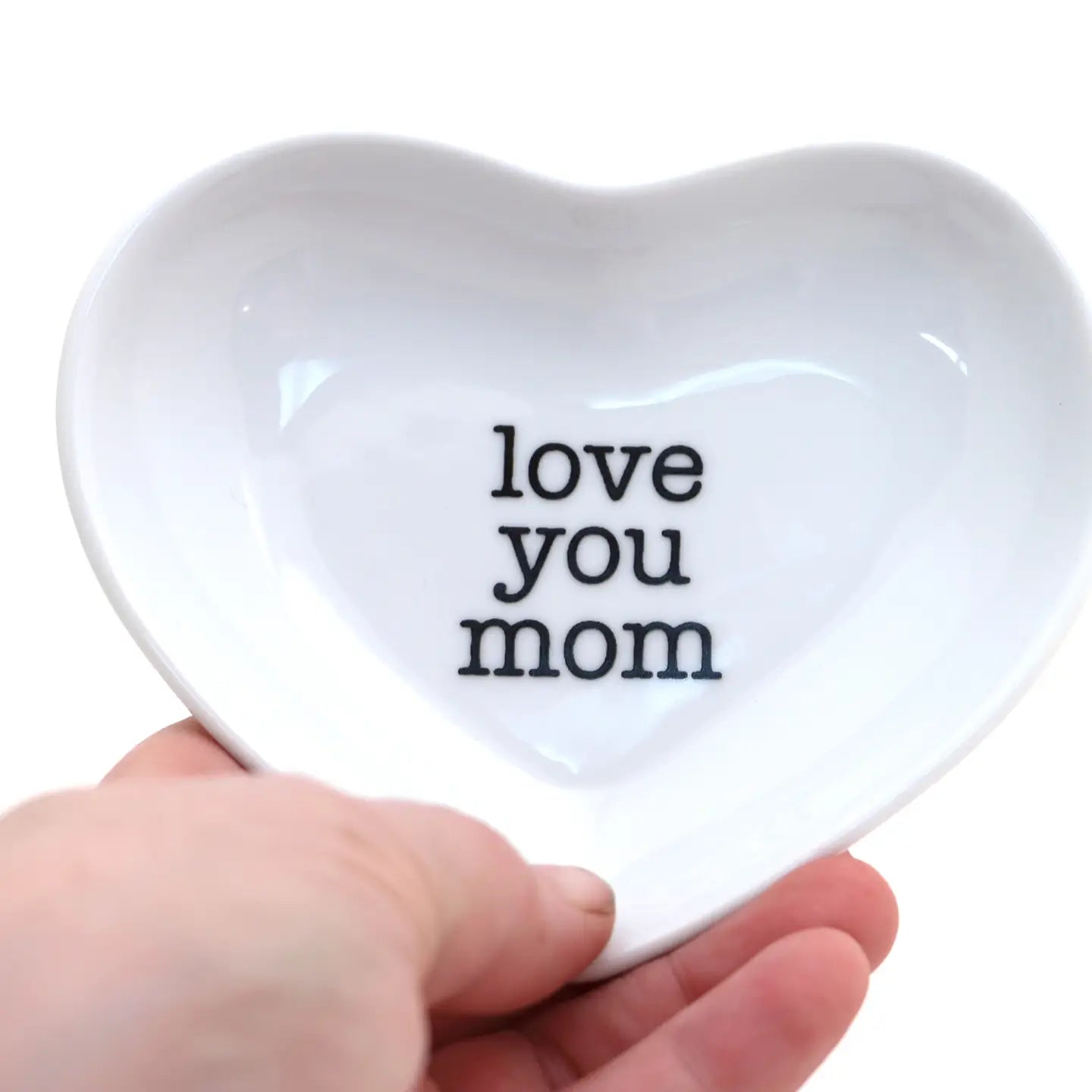 Love you mom heart Ring Holder Dish