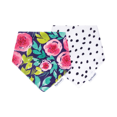 Bandana Bib 2PK - Painted Peony Set
