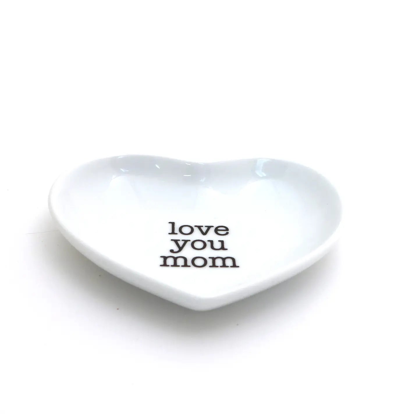 Love you mom heart Ring Holder Dish