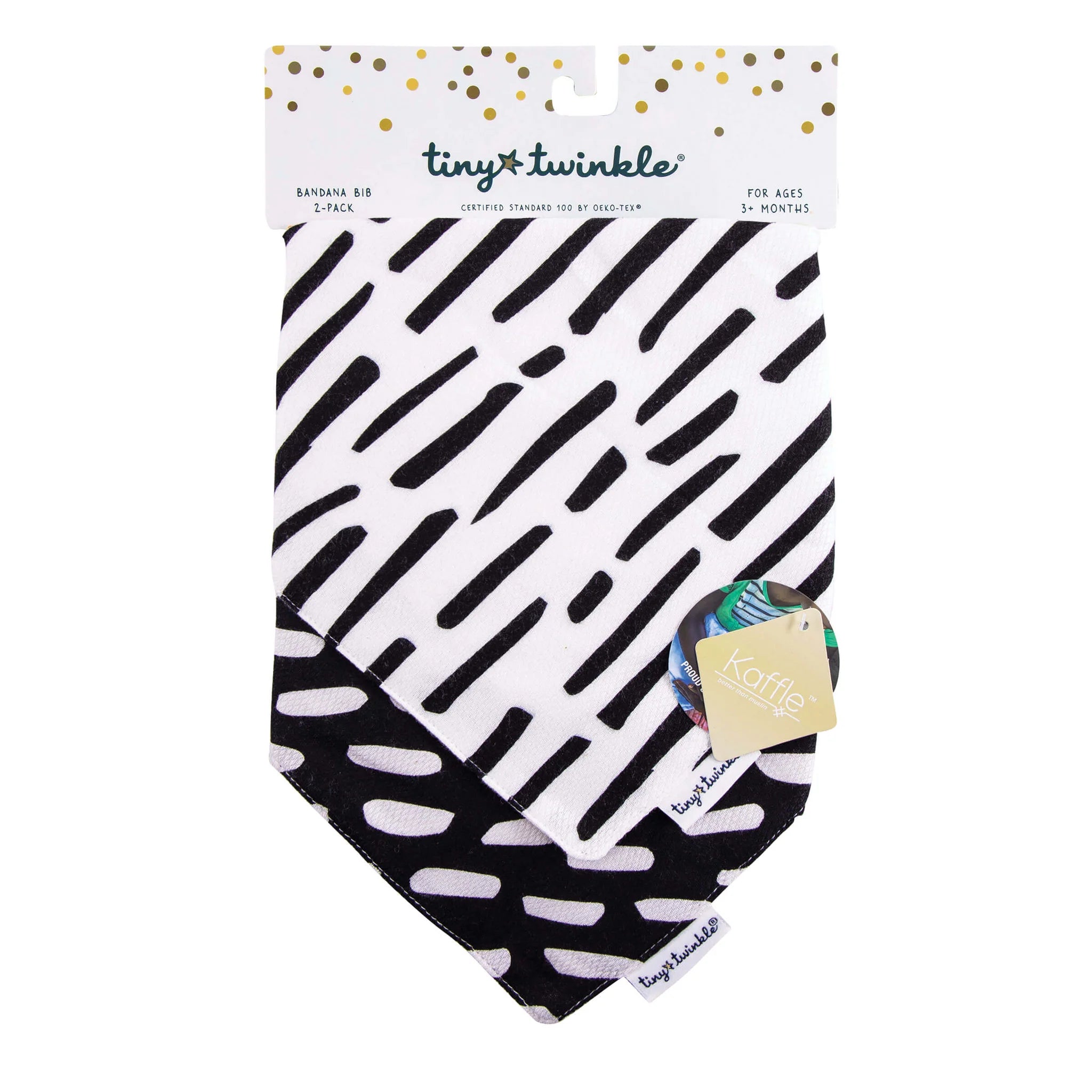 Bandana Bib 2PK - Black & White Set