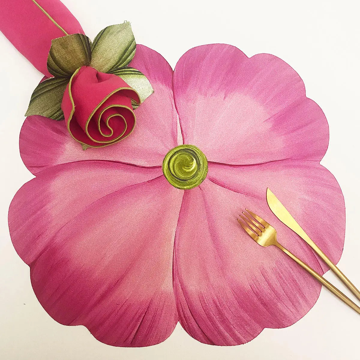 Hand-painted Garden Party Flower Placemat