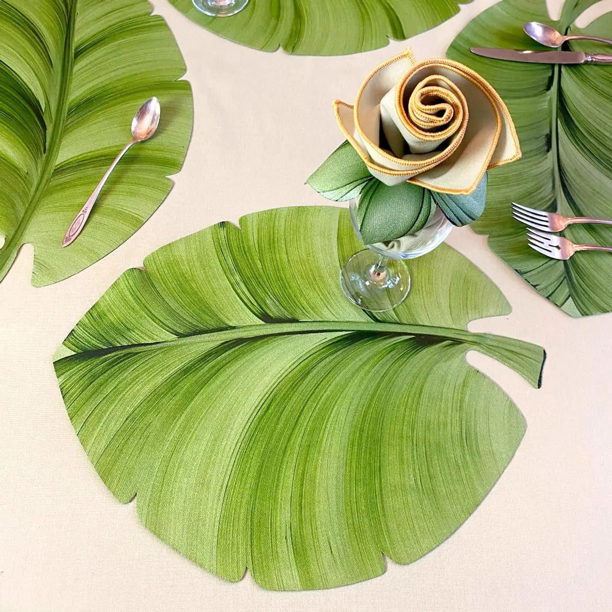 Hand-painted Palm Leaf Placemat