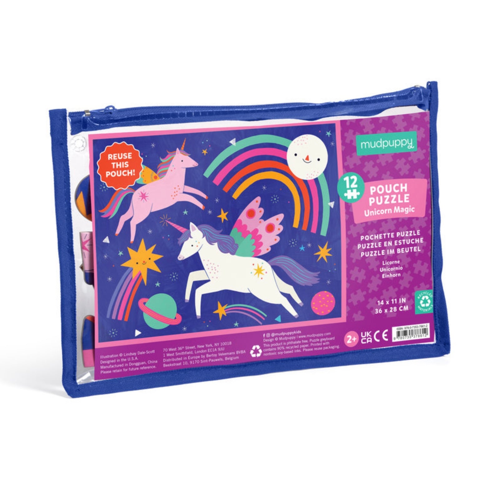 Puzzle magique de licorne en 12 pièces