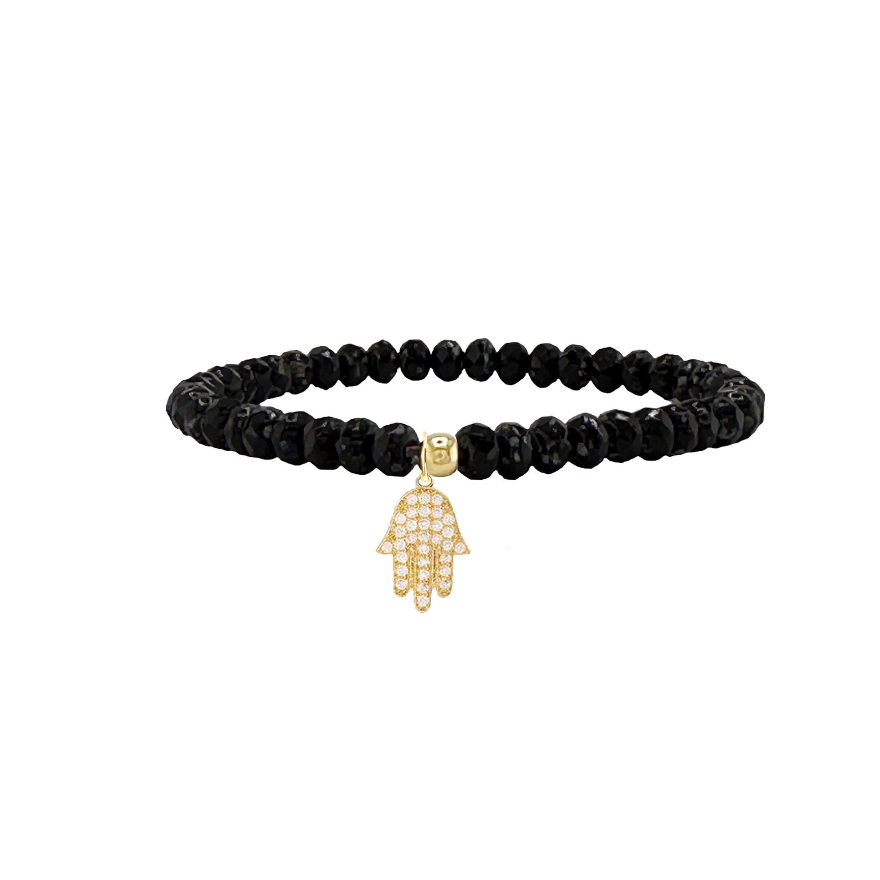 Bracelet Hamsa noir/doré