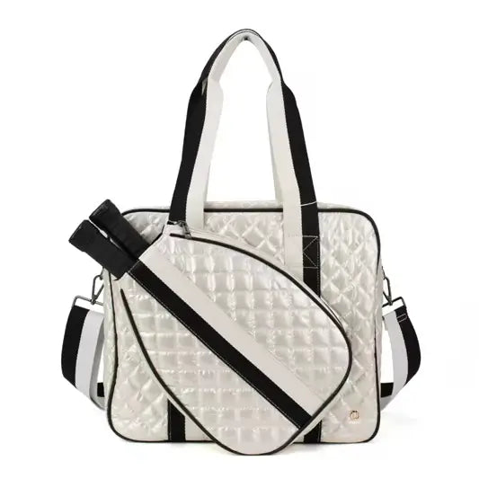 Sac fourre-tout Pickleball en néoprène noir et blanc