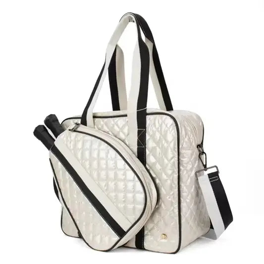 Sac fourre-tout Pickleball en néoprène noir et blanc